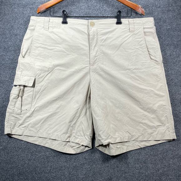 Columbia PFG Bahama Shorts Men's XXL Beige Cargo Utility Fishing Outdoor Trail - Picture 1 of 10